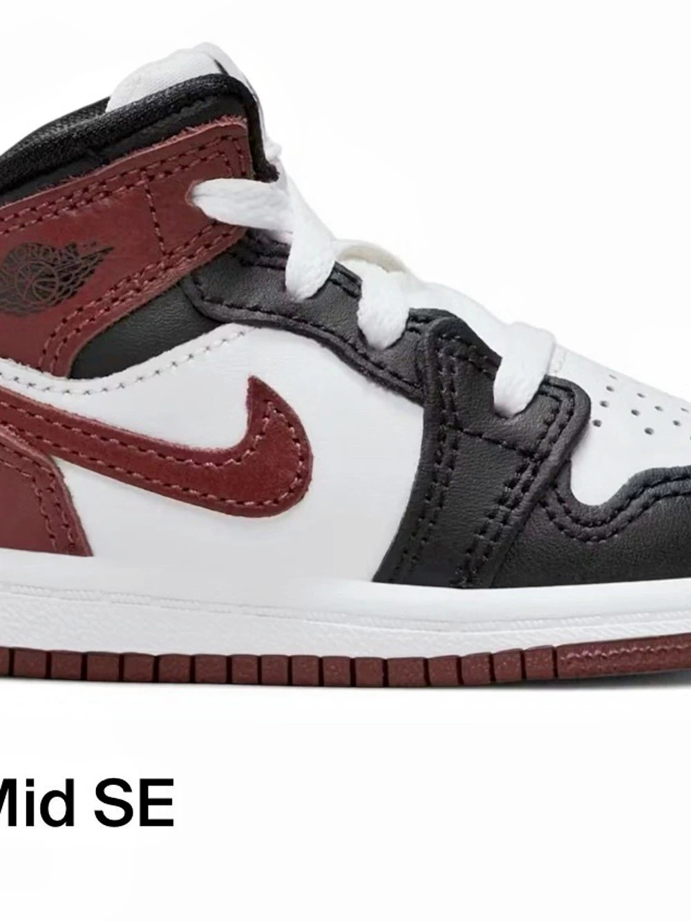 Nike Air Jordan 1 Mid SE Toddler Sneakers White & Brown US 5C